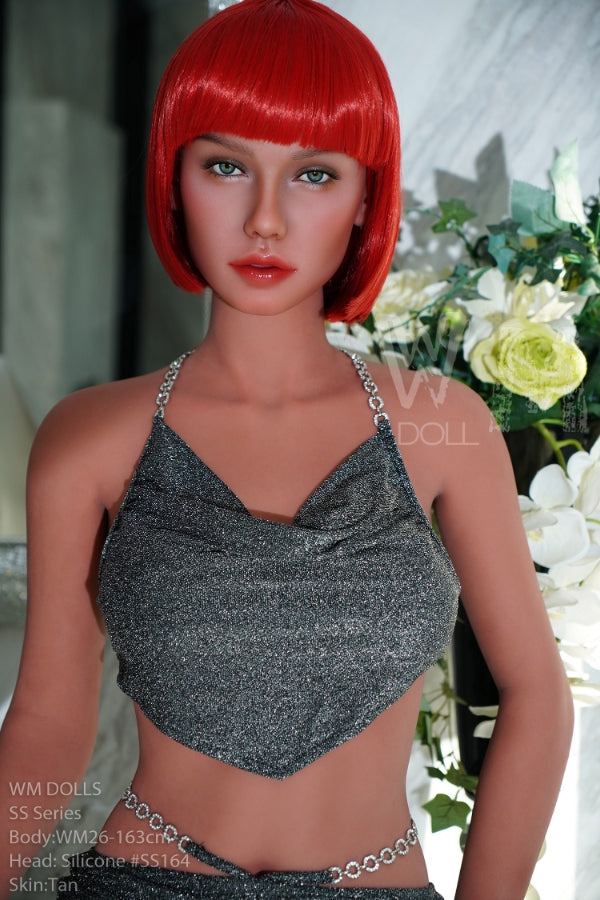 163cm/5ft4 H-Cup Milf Sex Doll with Silicone Head #SS164