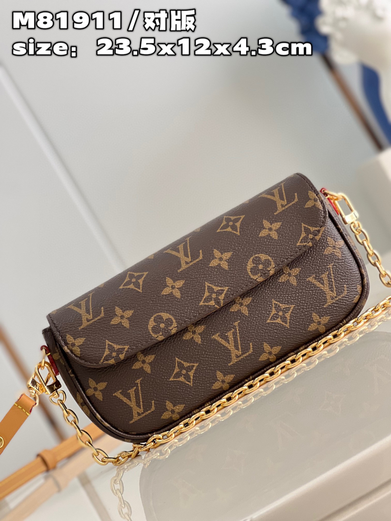 TOP Louis Vuitton LV Wallet On Chain Ivy Bag 23.5x12x4.3cm- Monogram