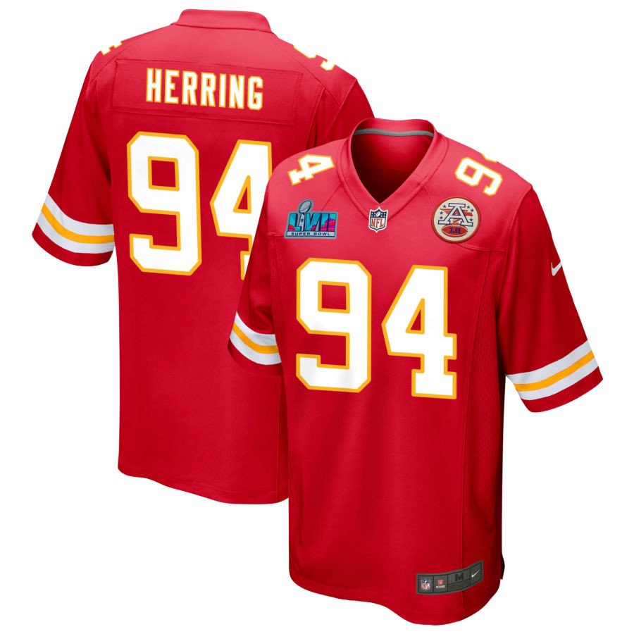 Malik Herring Kansas City Chiefs  Super Bowl LVII Game Jersey - Red