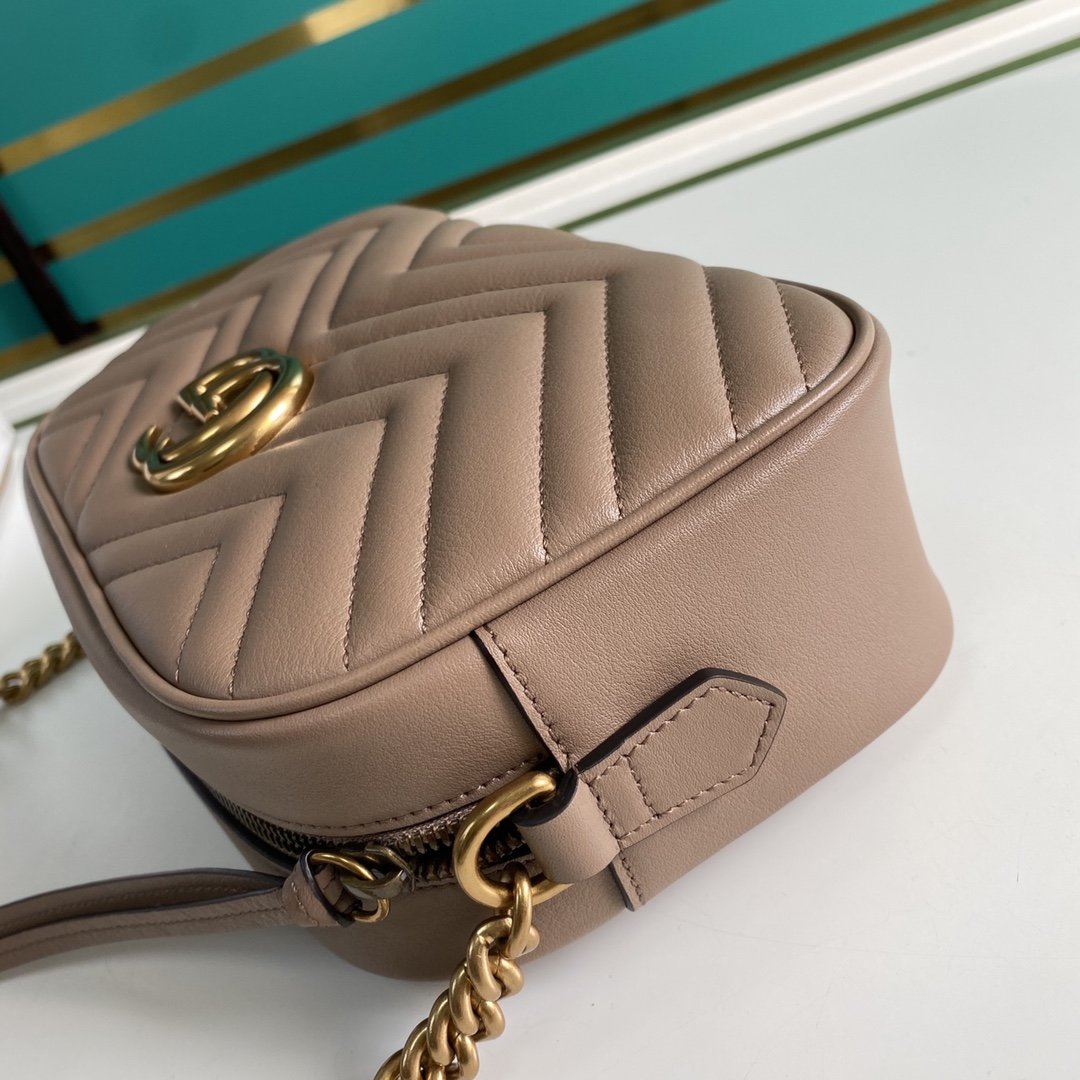 TOP GUCCI GG Small Marmont Shoulder Bag - Dusty Rose