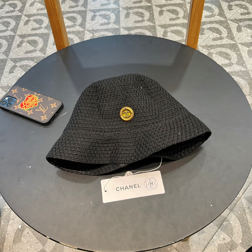 Chanel Hollow Breathable Fisherman's Hat Sunhat （Replica）
