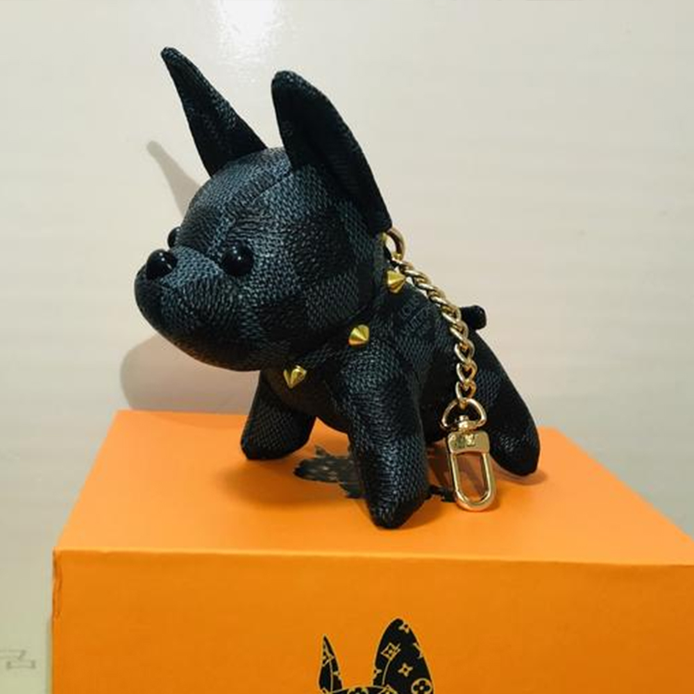 Old Flower French Bulldog Keychain Pendant （Replica）