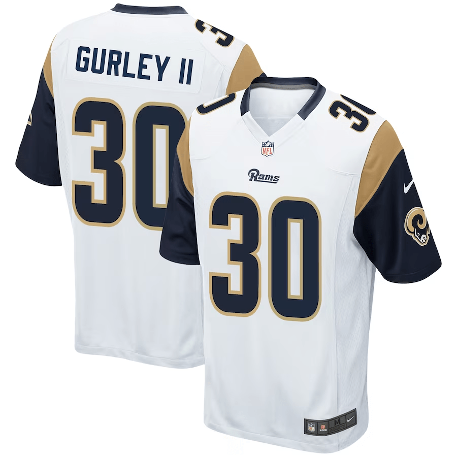 Los Angeles Rams Todd Gurley II  White Game Jersey