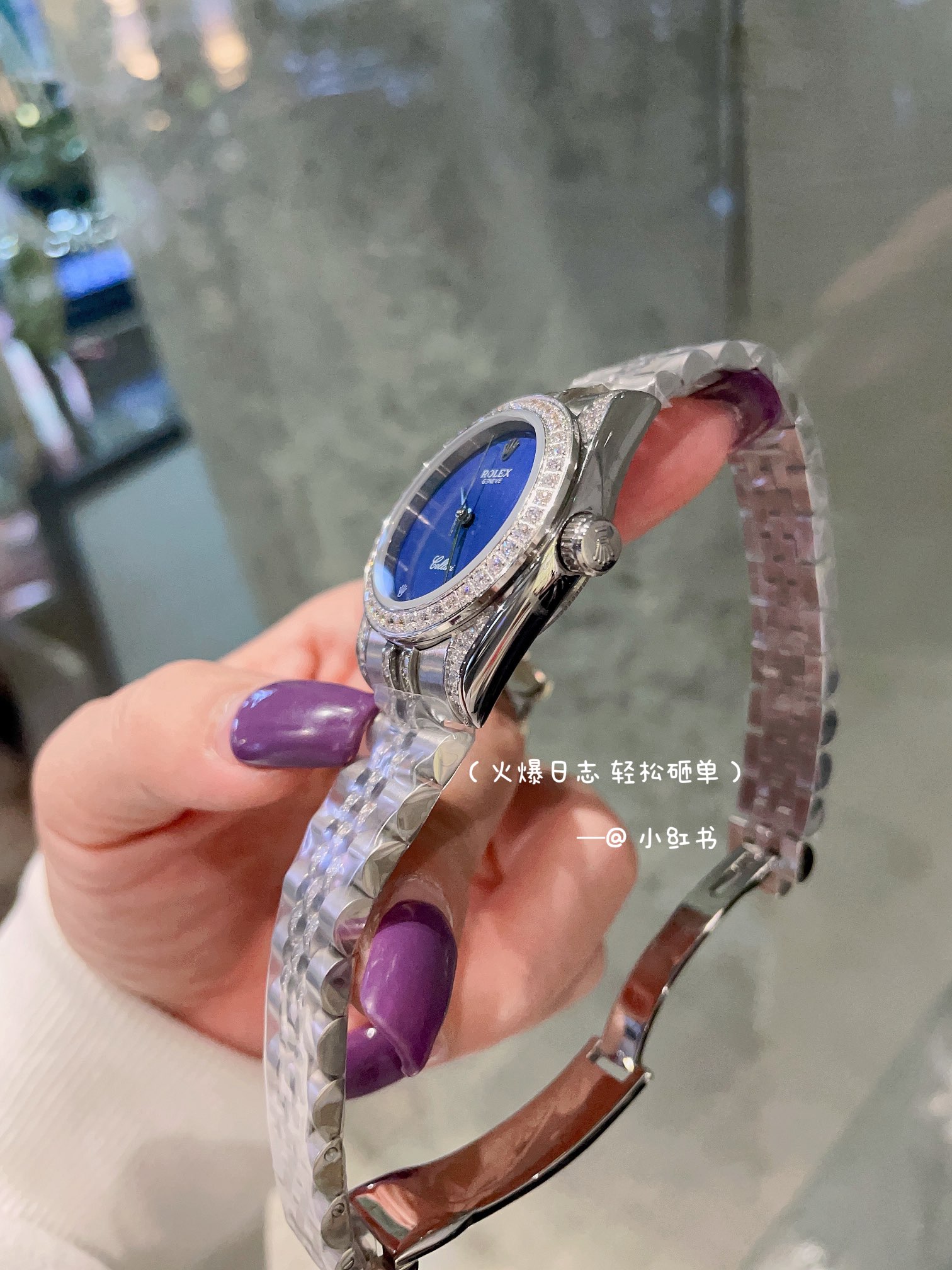 TOP ROLEX Watches 31mm - Silver/Blue