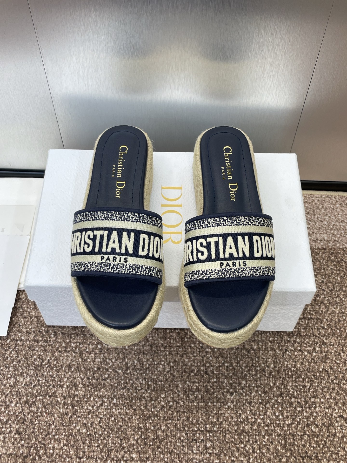 TOP Christian Dior Ivieta Dway 4cm Thick-soled Slippers - 5 Color