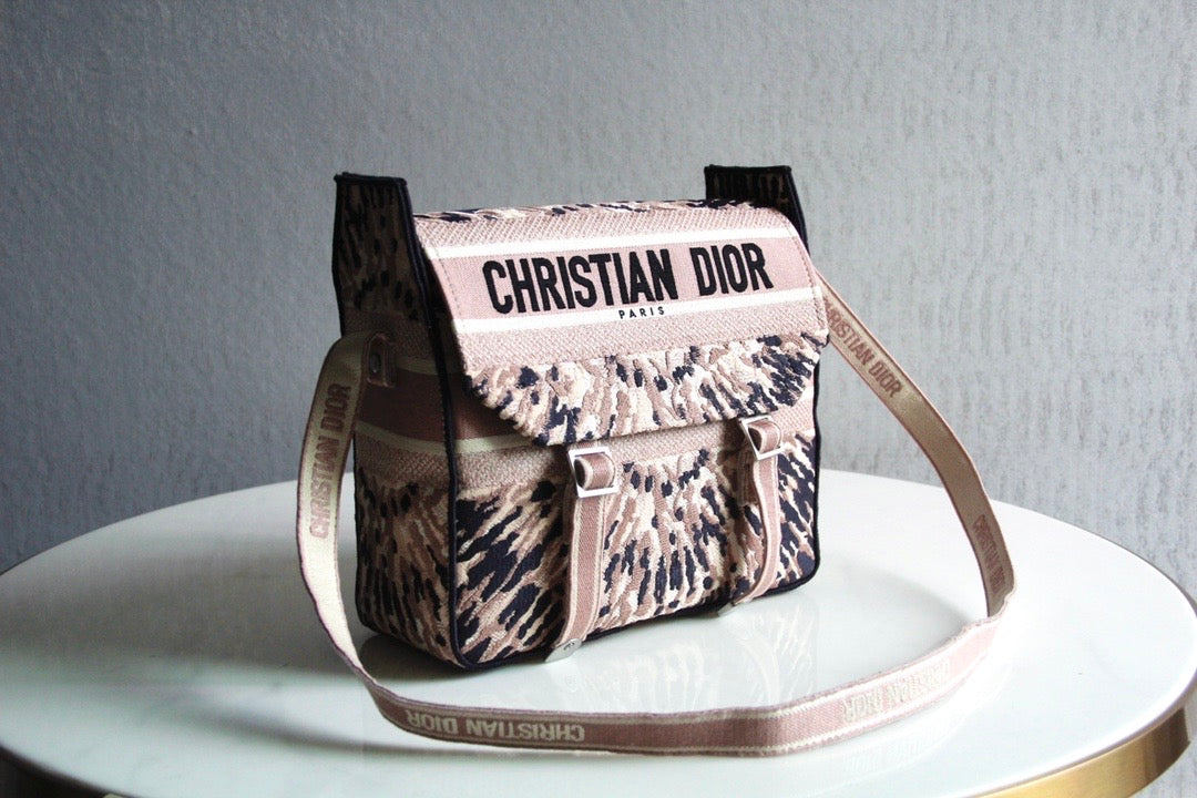 TOP Christian Dior Camp Embroidery Bag - Pink Tie Dye