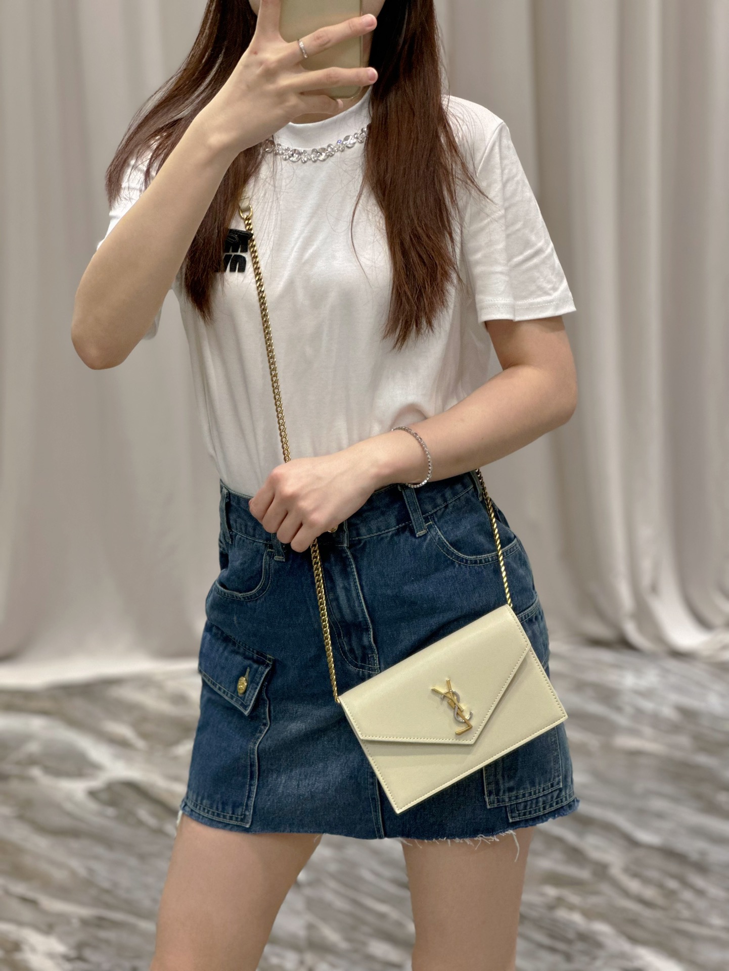 TOP Yves Saint Laurent YSL MONOGRAM Lambskin Handbag- Three Colors