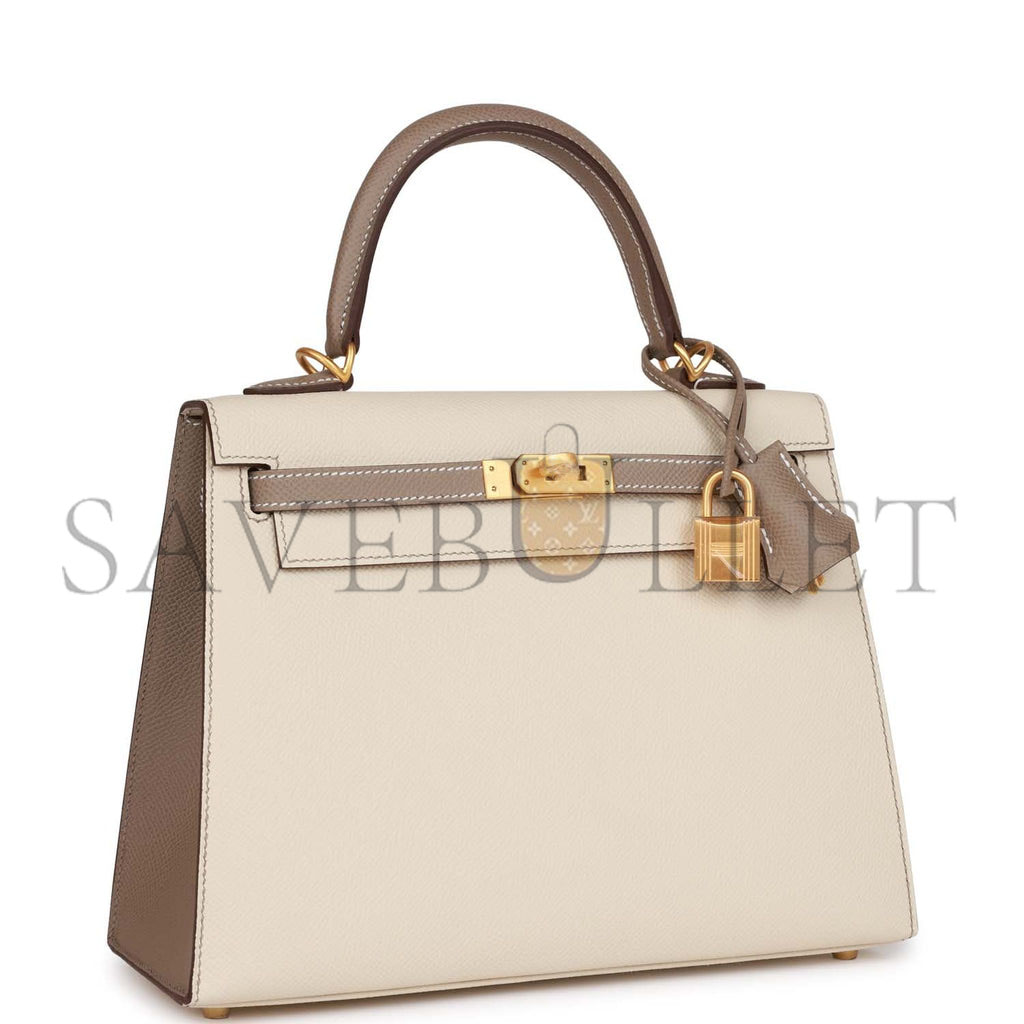 HERMES MASTER KELLY 25 EPSOM BRUSHED GOLD HARDWARE (25*17*7cm)