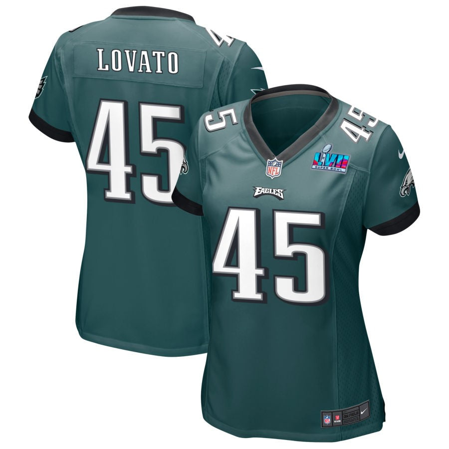 Rick Lovato Philadelphia Eagles  Women's Super Bowl LVII Game Jersey - Midnight Green