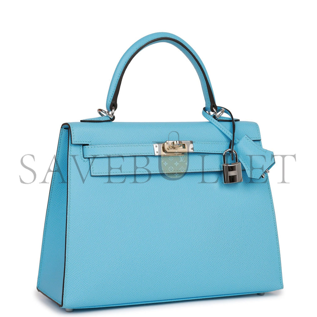 HERMES KELLY 25 EPSOM PALLADIUM HARDWARE (25*17*7cm)