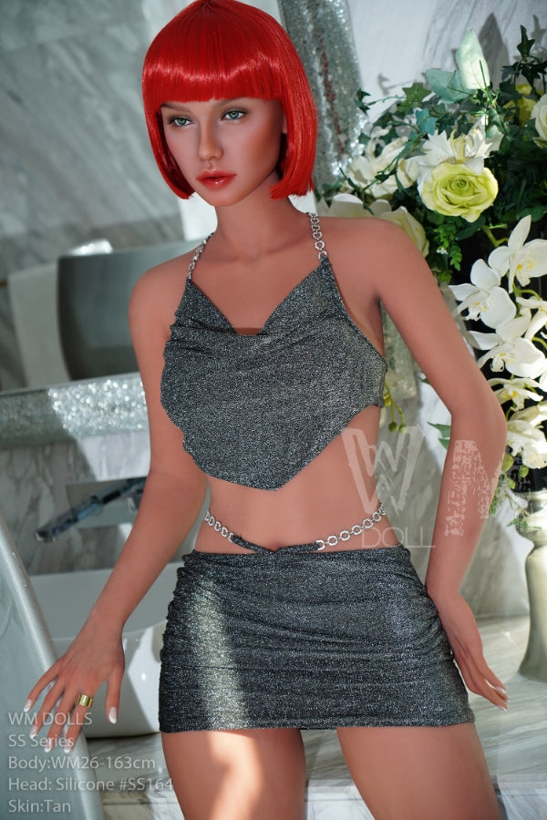 163cm/5ft4 H-Cup Milf Sex Doll with Silicone Head #SS164