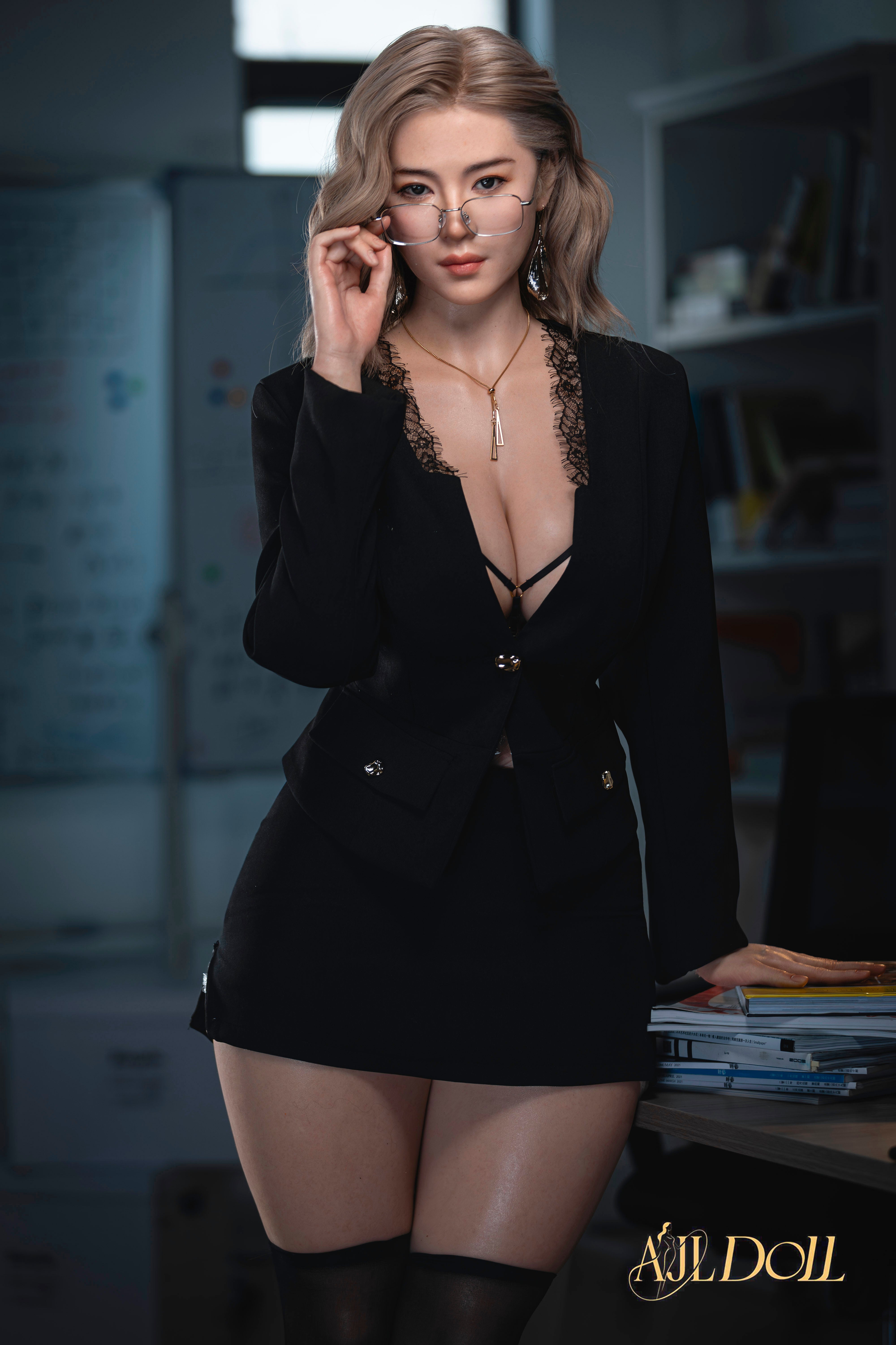 170cm/5ft7 F-Cup Blonde Full Silicone Sex Doll - JiaXian
