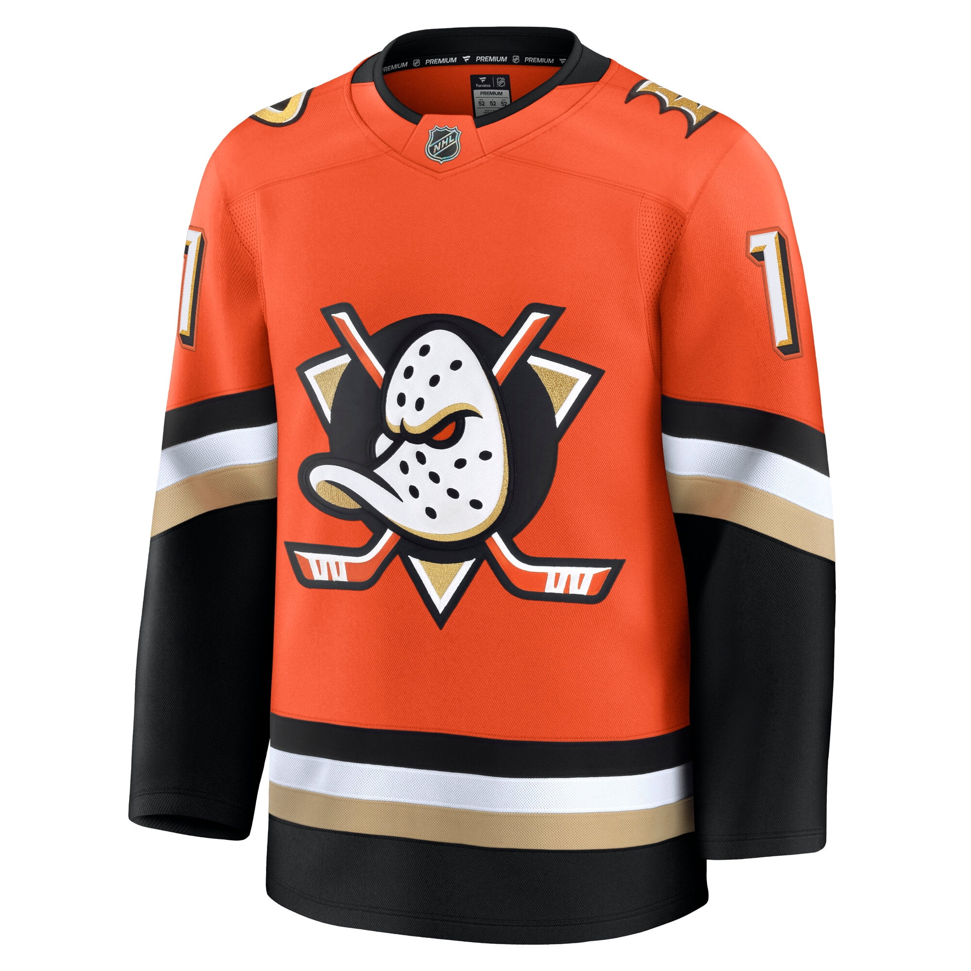 Fanatics Trevor Zegras Orange Anaheim Ducks Home Premium Jersey