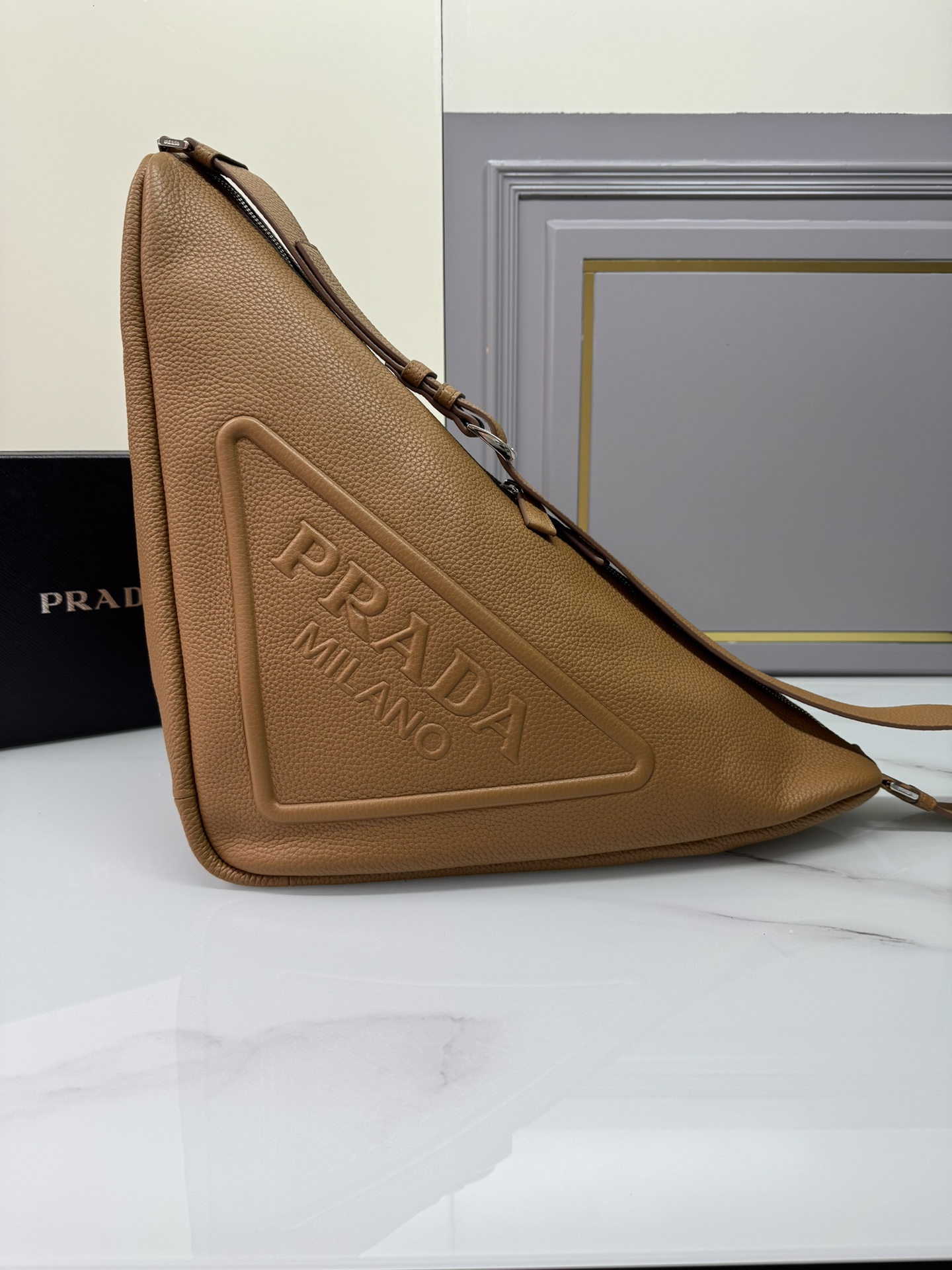 TOP PRADA Calfskin Triangle Bag 22.5x31x28cm - 5 Color
