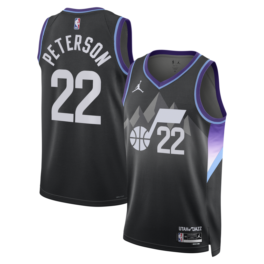 Unisex Jordan Brand Darryn Peterson Black Utah Jazz Swingman Jersey - Statement Edition