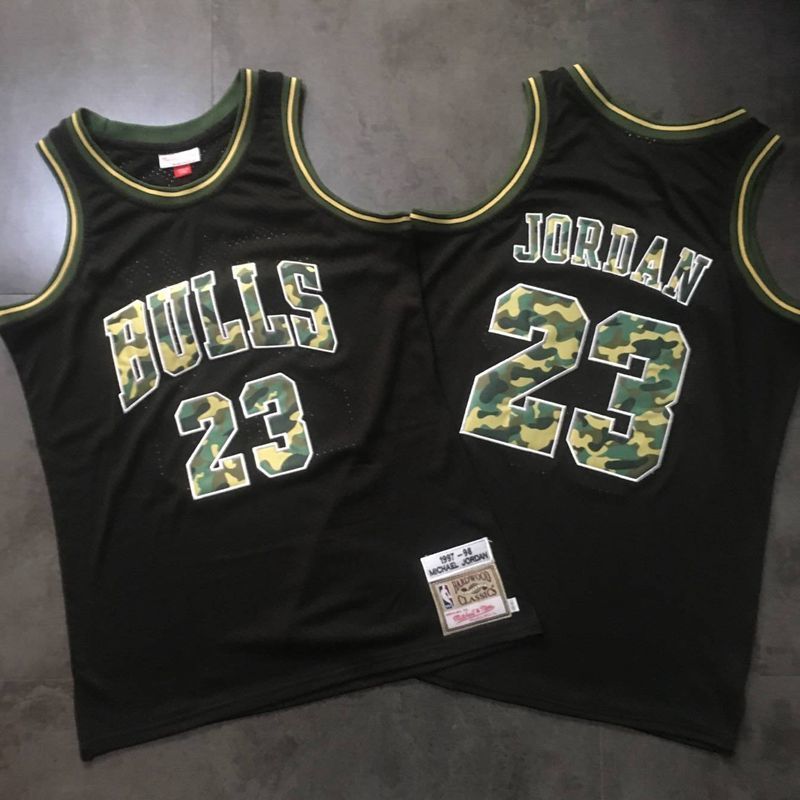 Michael Jordan Chicago Bulls Retro Jersey - Camouflage & Black