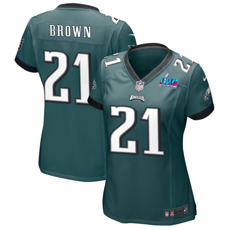 Sydney Brown Philadelphia Eagles  Women's Super Bowl LVII Game Jersey - Midnight Green
