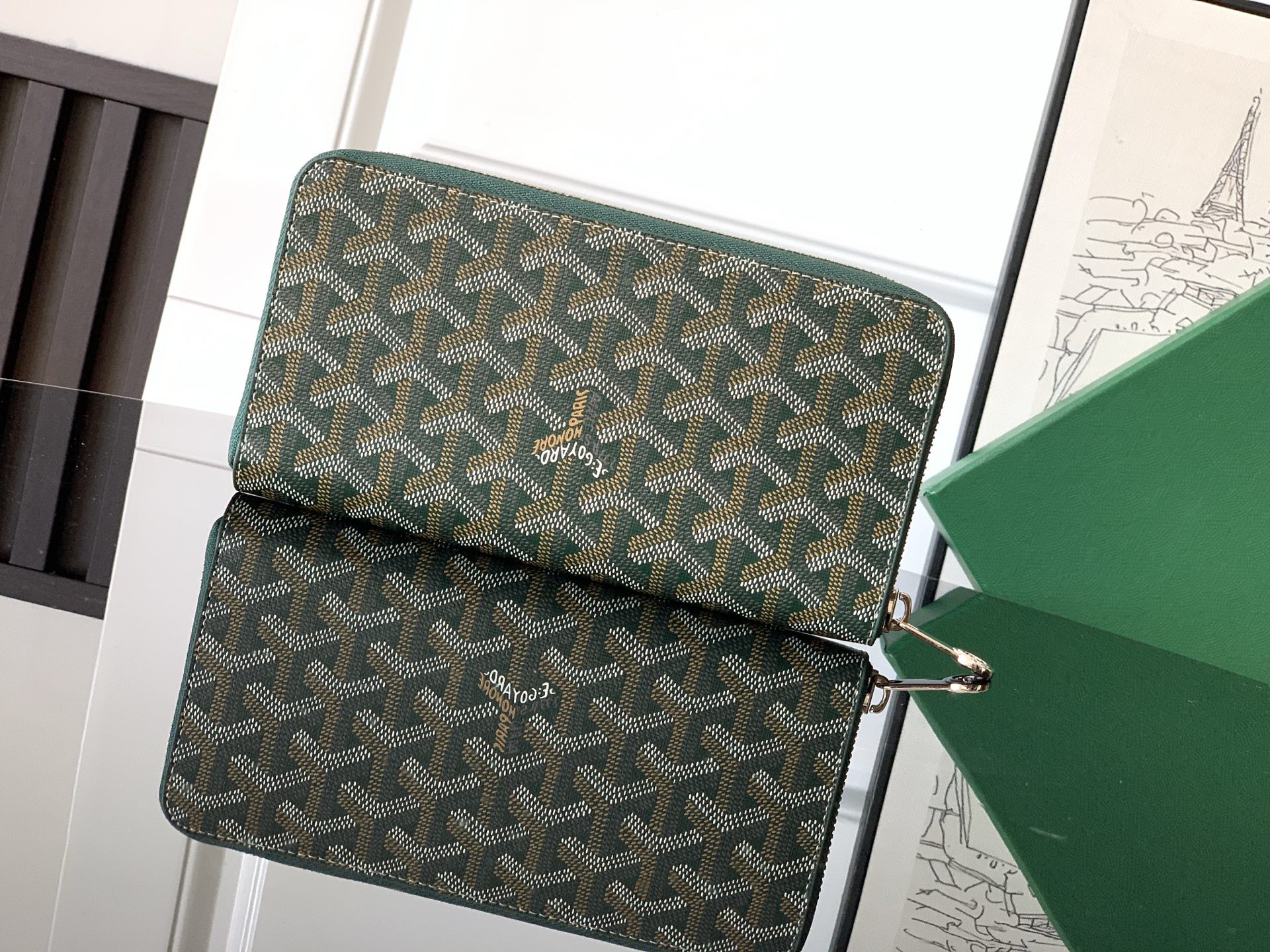 TOP Goyard Matignon  Purse 20 cm x 2.3 cm x 11 cm - Green