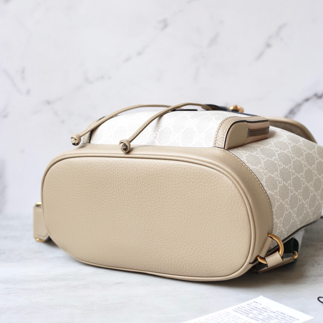 TOP GUCCI G*G Interlocking G Backpack - Cream