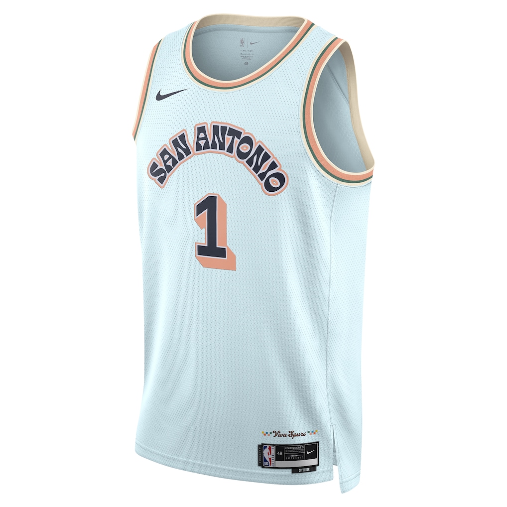 Unisex San Antonio Spurs Victor Wembanyama Light Blue 2024/25 Swingman Jersey - City Edition