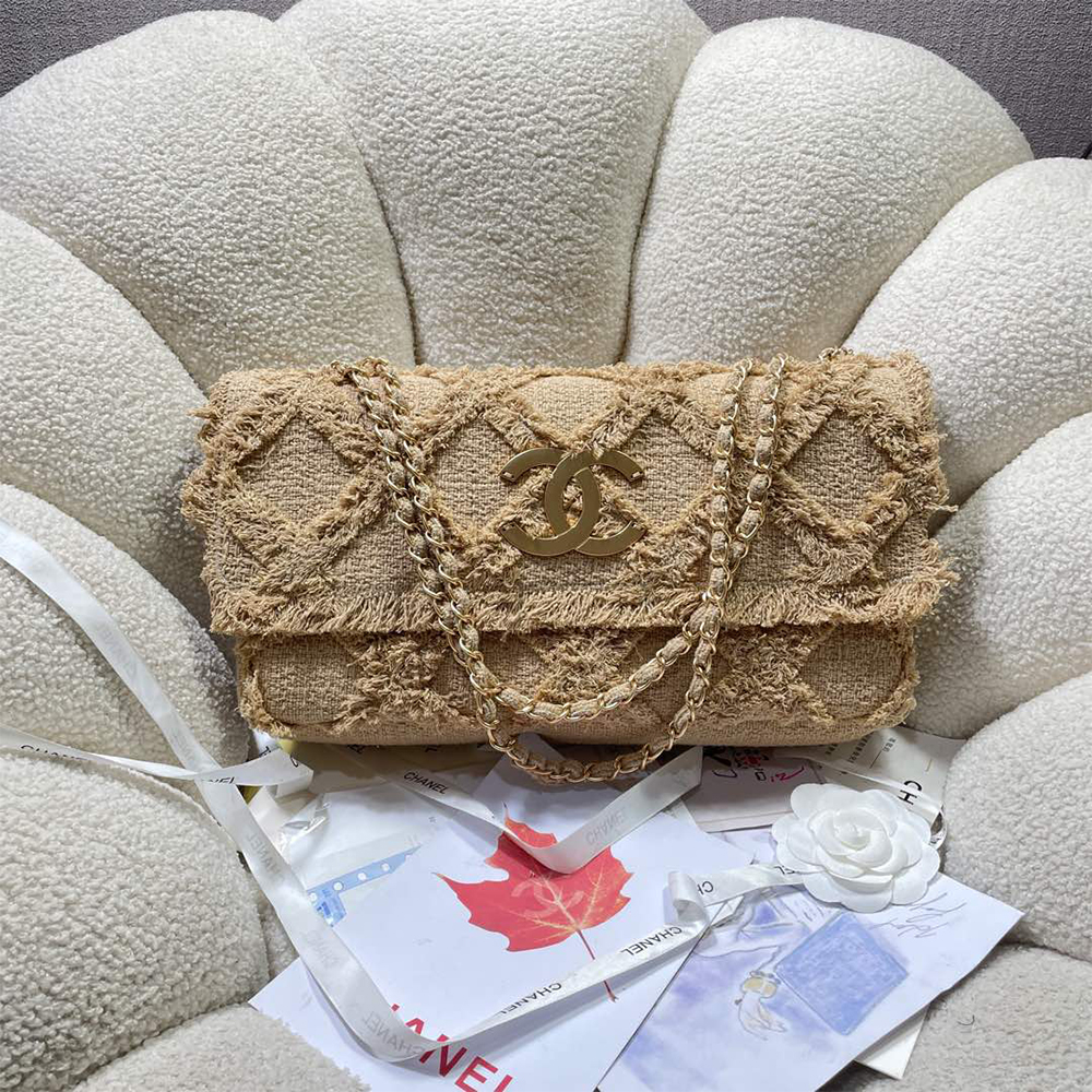 Chanel Large Crochet Flap Shoulder Bag（10A Mirror Version）