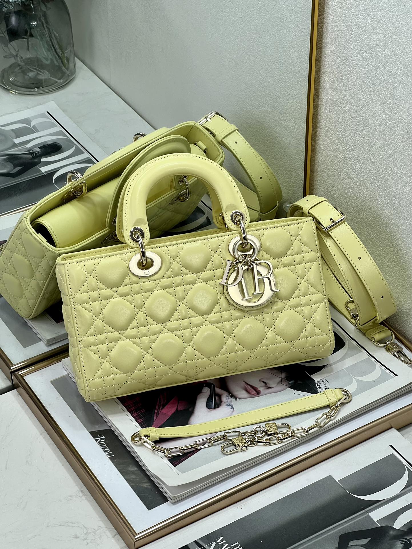 TOP Christian Dior Soft Lambskin Lady D-Joy Bags 26.5cm - 2 Colors