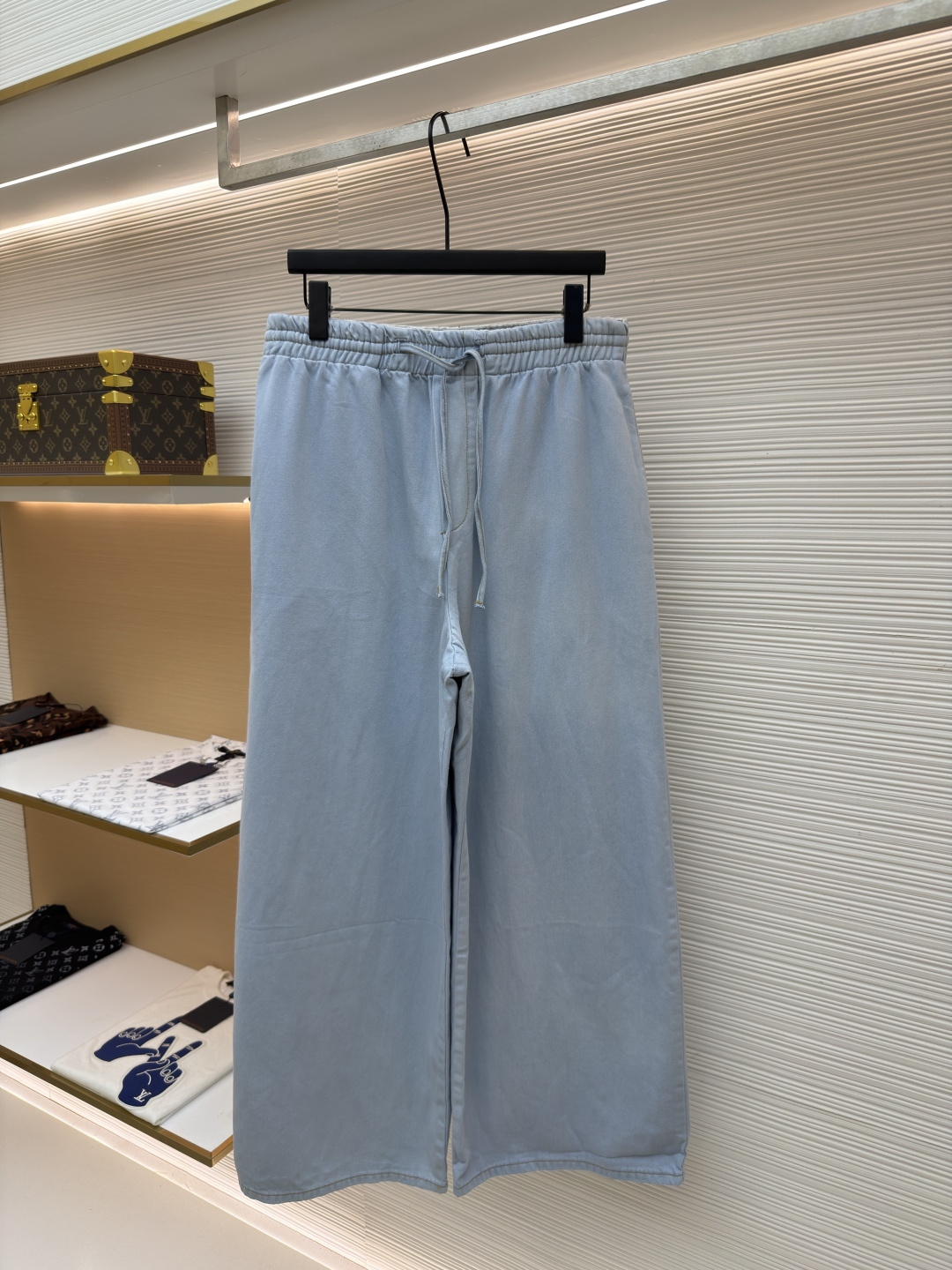 Loewe Anagram精巧刺绣单宁布牛仔长裤
