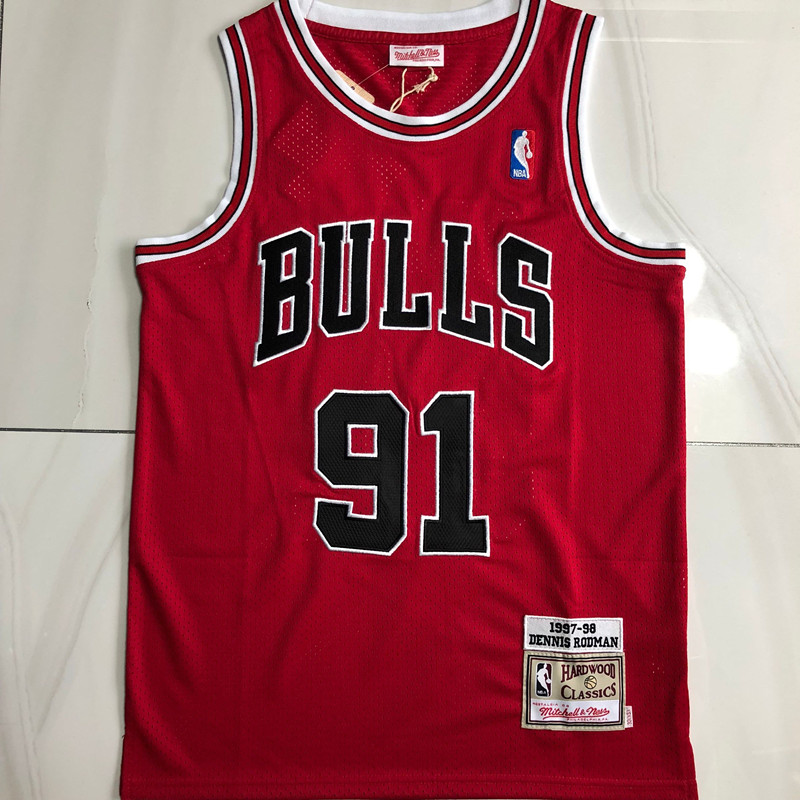 Chicago Bulls Rodman 91 Red MN