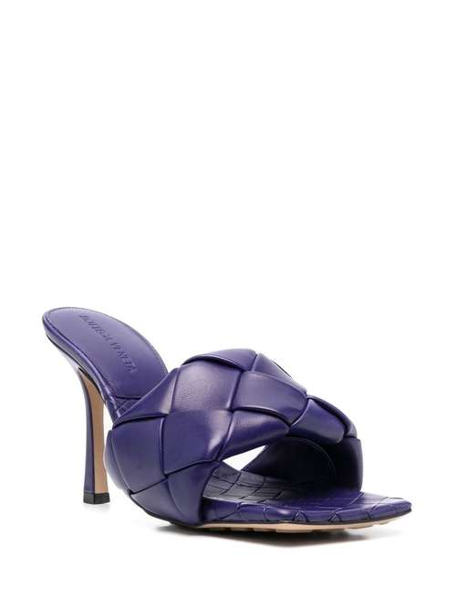 TOP Bottega Veneta BV  Leather Heeled Sandals - Purple