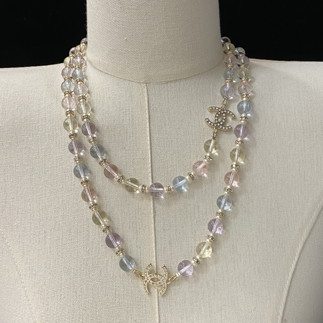 TOP CHANEL Long Necklace - Gold