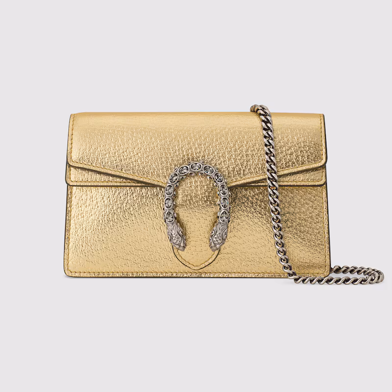 TOP GUCCI Dionysus Bag 16.5×4×10CM- Gold