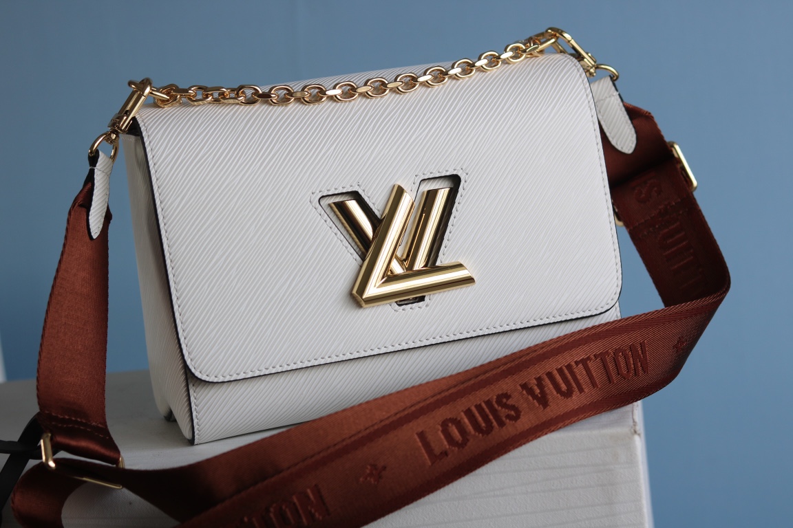 TOP Louis Vuitton LV Twist MM Bag 23 x 18 x 8 cm- 2 Colors
