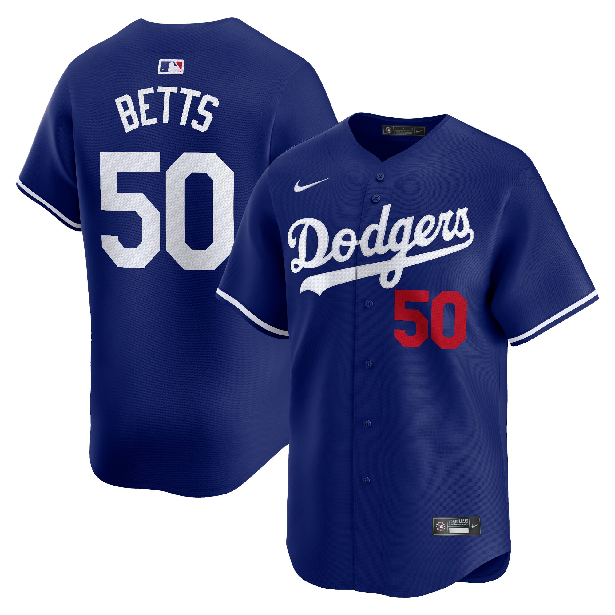 Men's Los Angeles Dodgers Mookie Betts #50 Blue Jersey