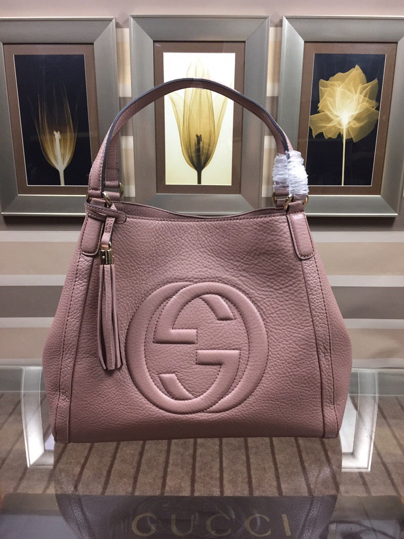 TOP GUCCI GG Soho Shoulder Bag 35x29x17cm - Pink