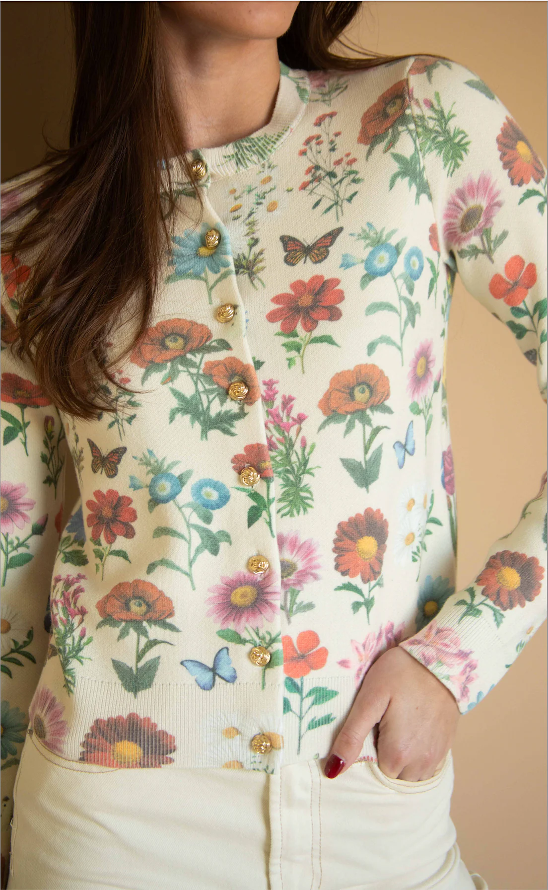 show me your mumu: cafe cardigan - french floral knit