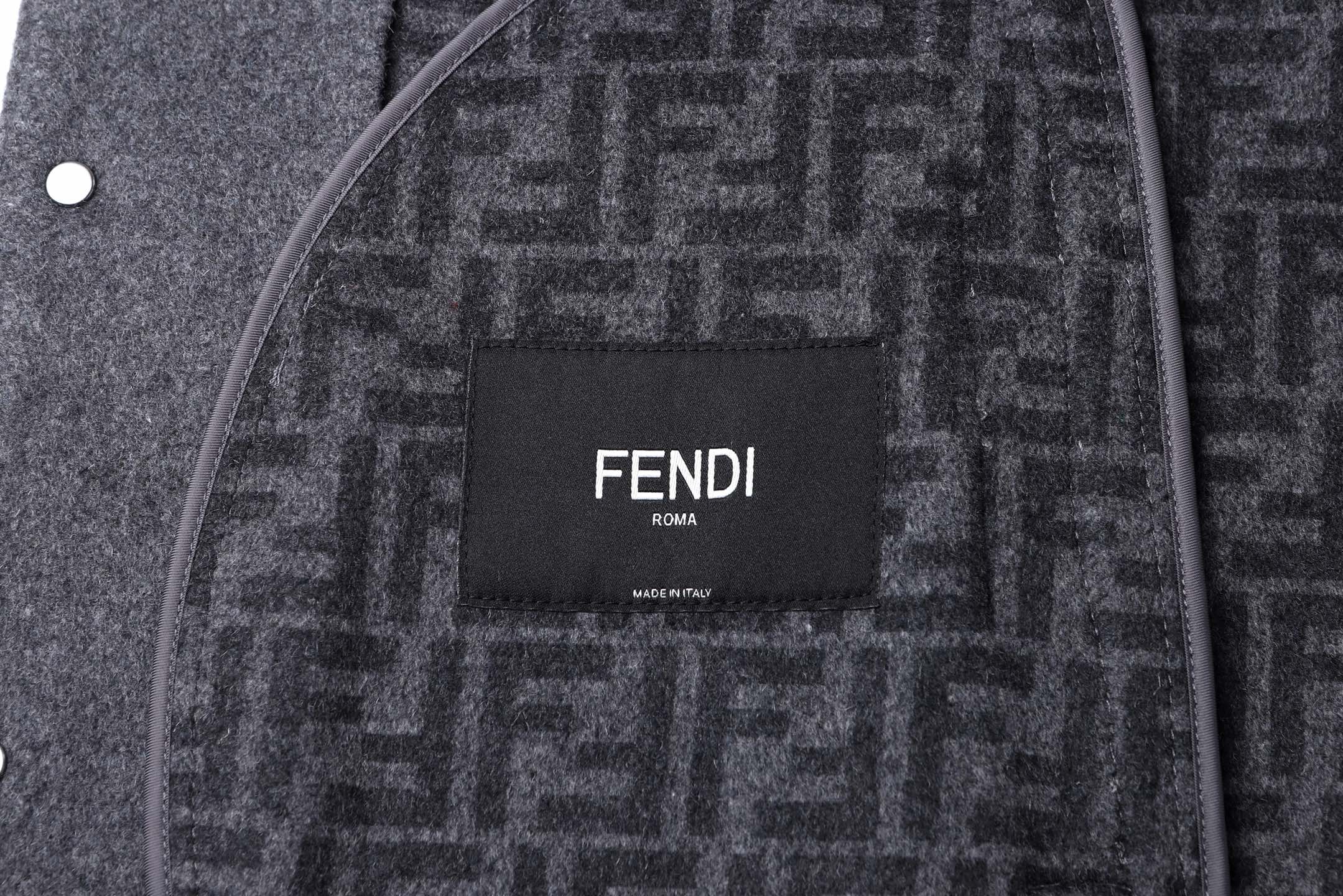 【现货】FENDI芬迪翻领单排扣羊毛夹克外套