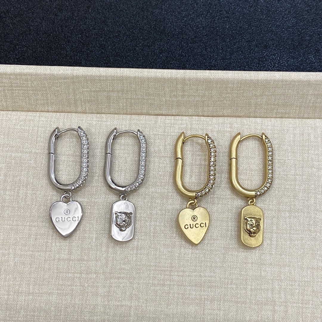 TOP GUCCI Earrings - Silver/Gold