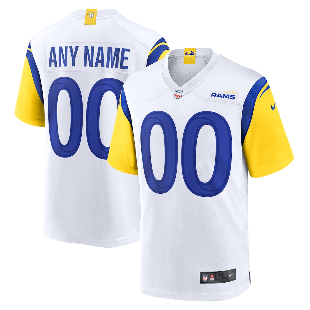 Los Angeles Rams Custom Game Jersey - White