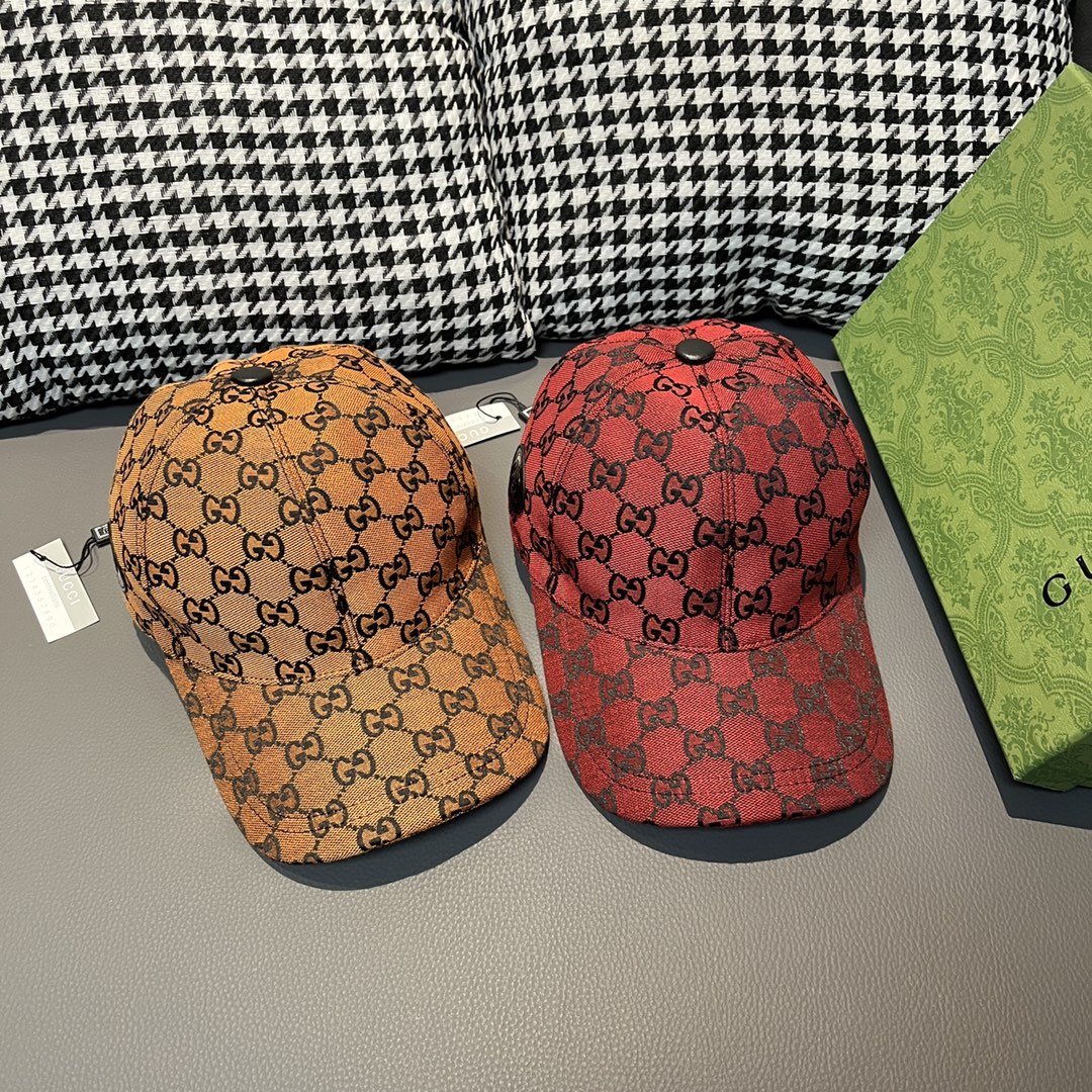 TOP GUCCI Canvas Baseball Cap - Four Colors