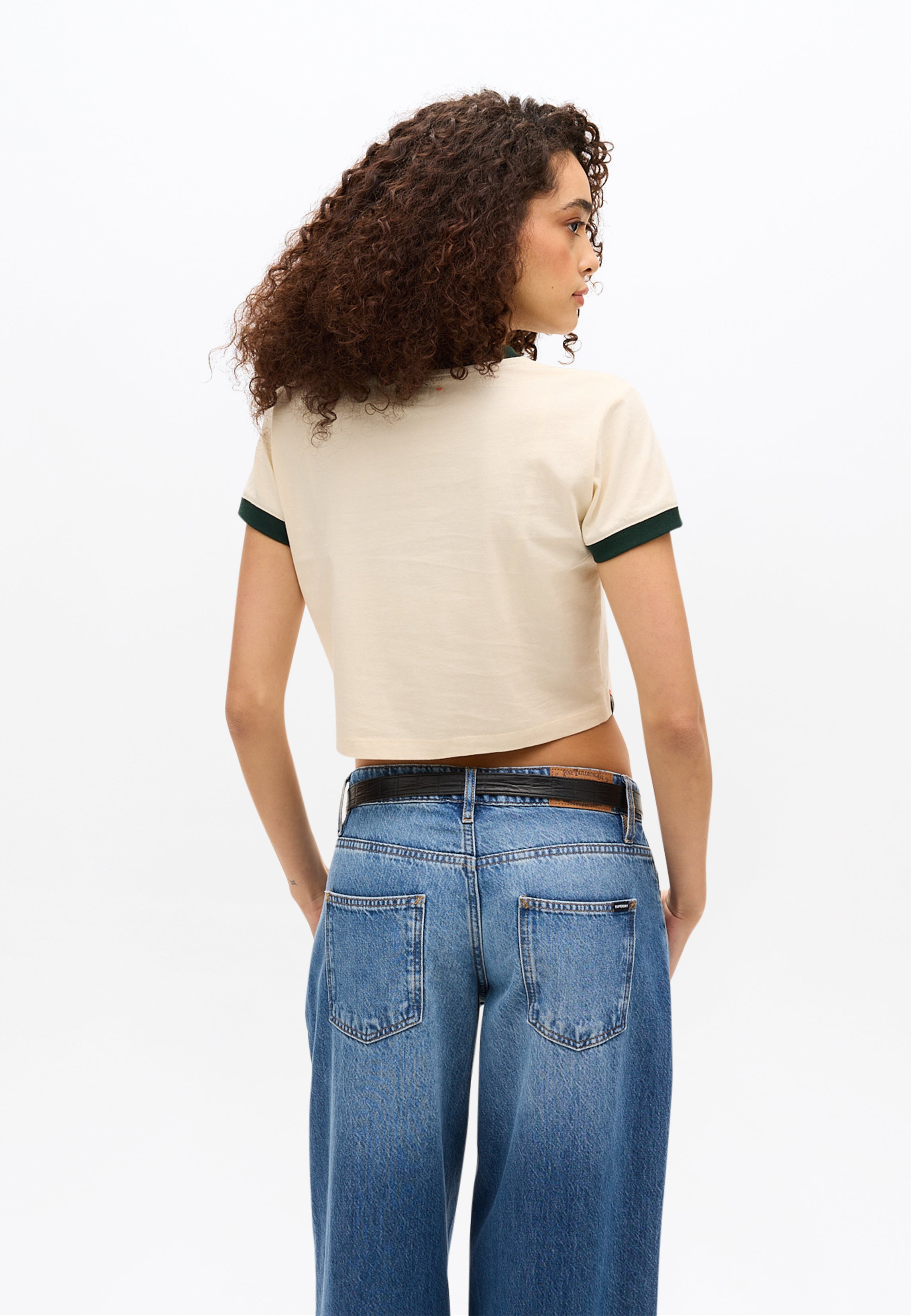 Athletic Essentials Ringer Tee | Turtledove Cream