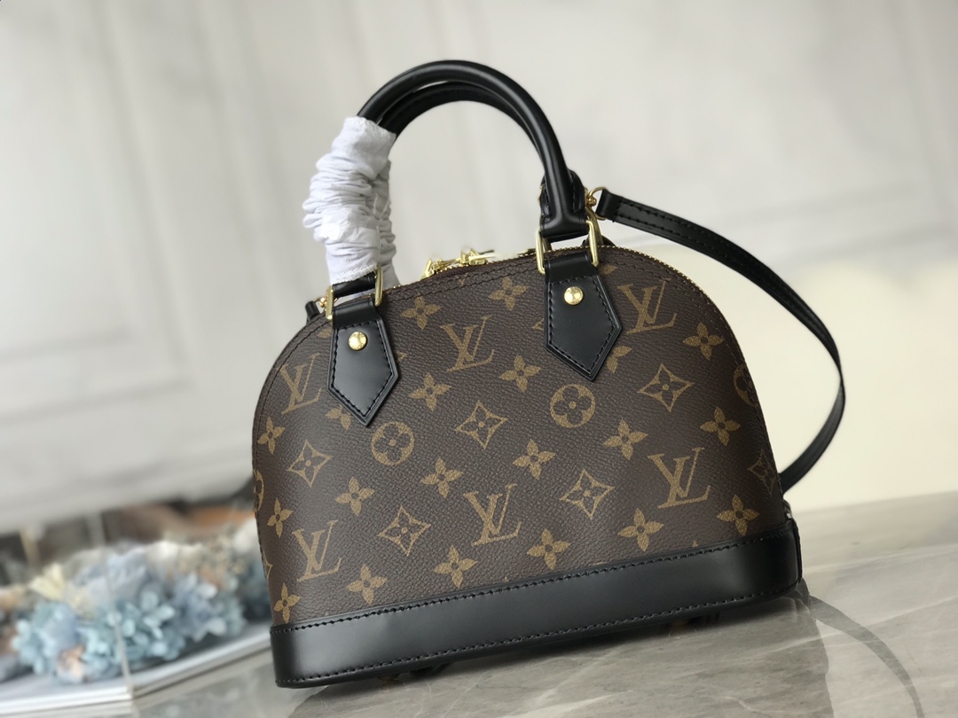 TOP Louis Vuitton LV Alma BB Braided Handle Bag  25 x 19 x 12 cm - Monogram