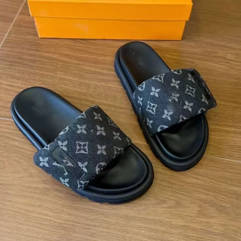 AAASandals Unisex Quilted Printed Slide Sandals Adjustable Strap Thick Platform Open Toe Slip On Slippers Outdoor Casual Summer Slides