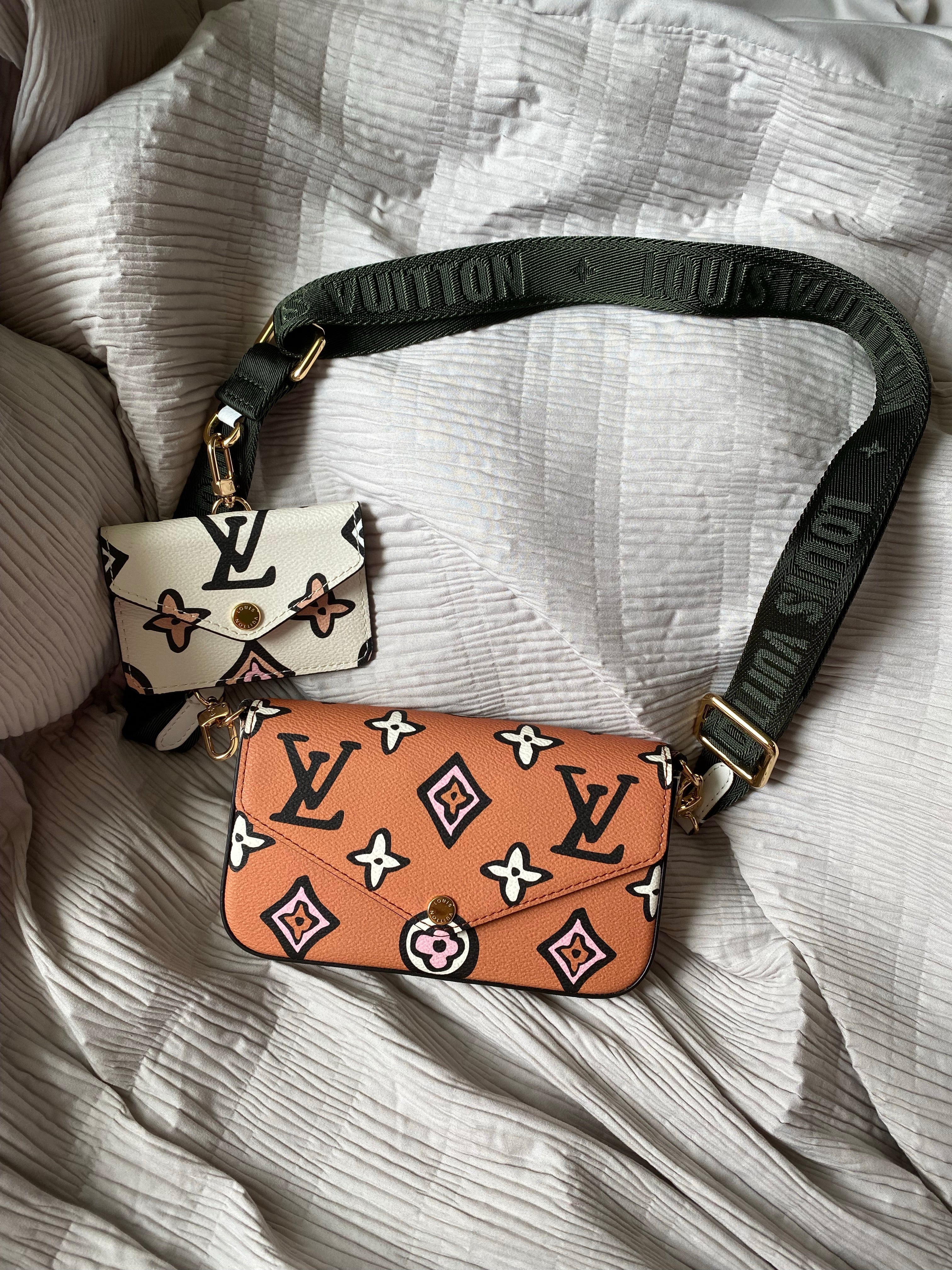 TOP Louis Vuitton LV  Wild At Heart Multi Pochette 21X12X3cm-Orange and White