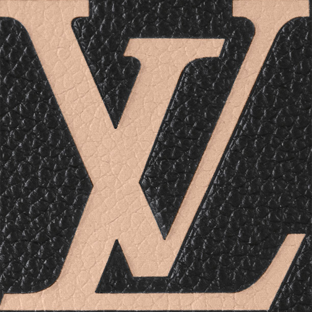 Louis Vuitton Monogram Empreinte Petite Sac Plat Handbag Black Beige(Replica)