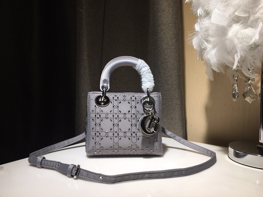 TOP Christian Dior Lady Christian Dior Satin Mini - Grey