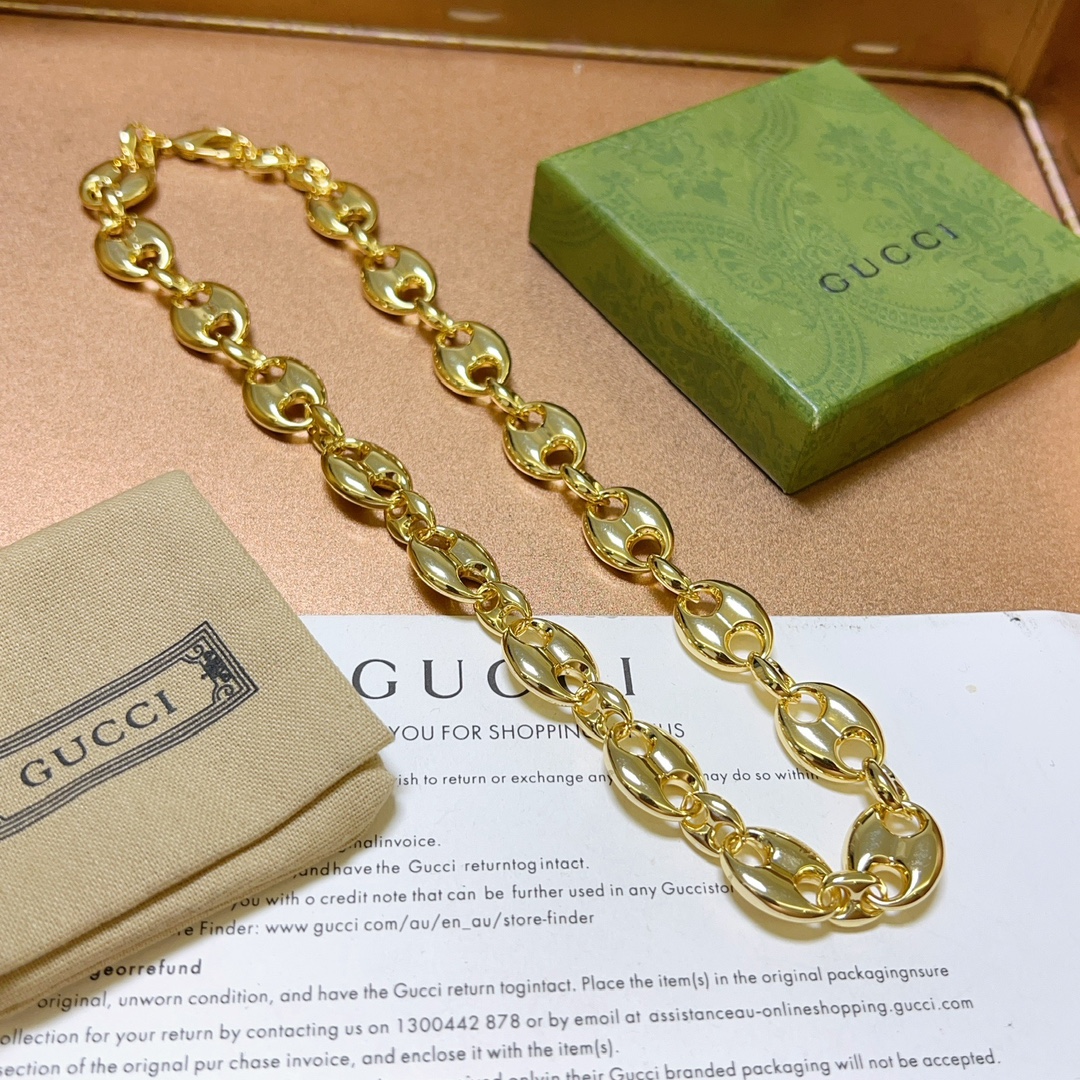 TOP GUCCI GG Necklace - Gold