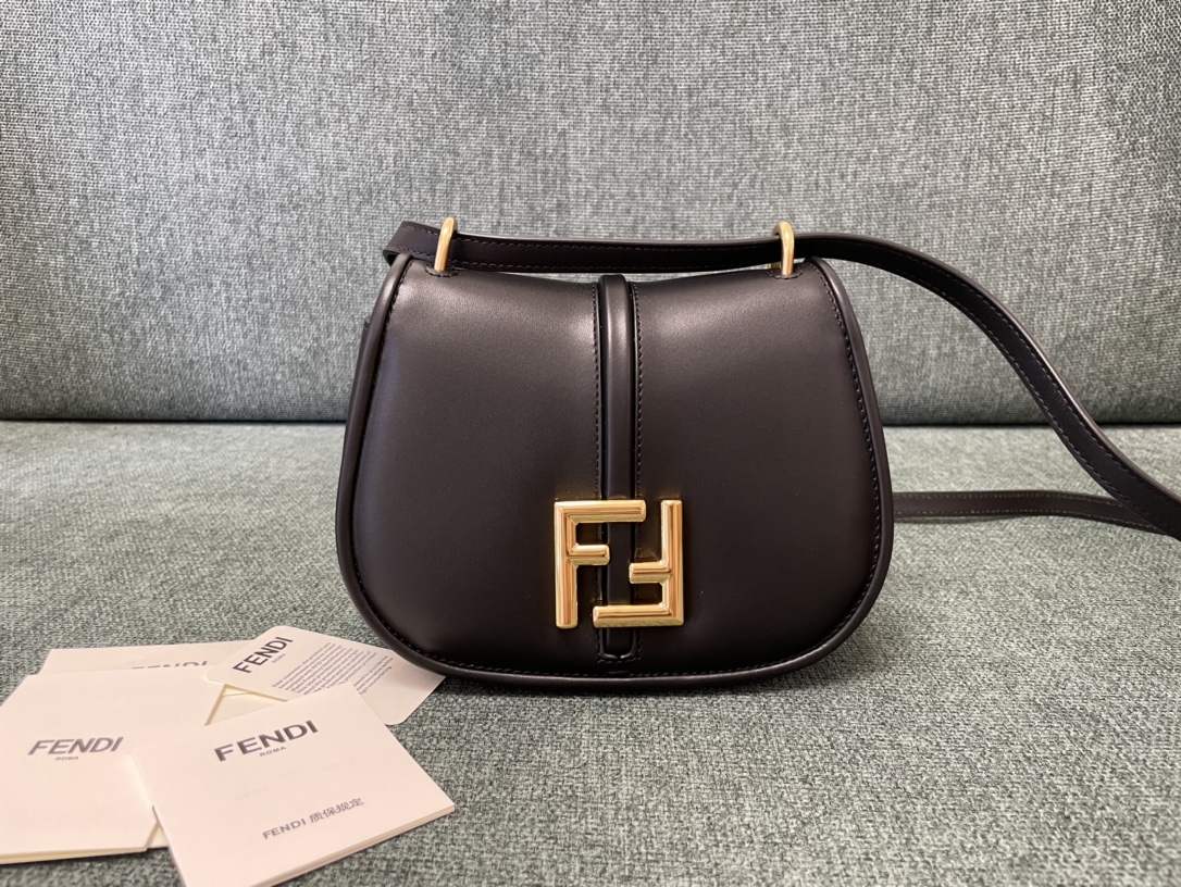 TOP FENDI C'Mon Bags - 2 Sizes - Black&GHW