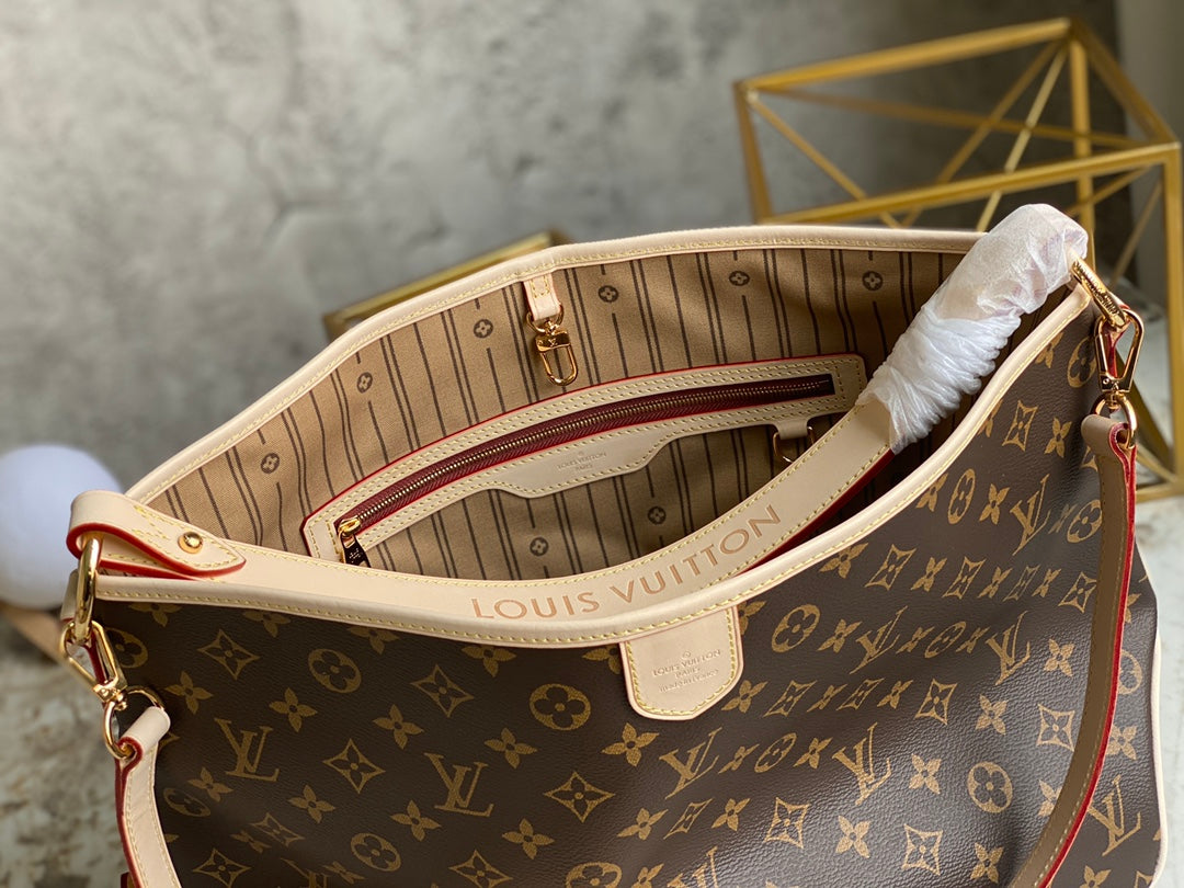 TOP Louis Vuitton LV Delightful Monogram PM 52×30×20CM- Beige