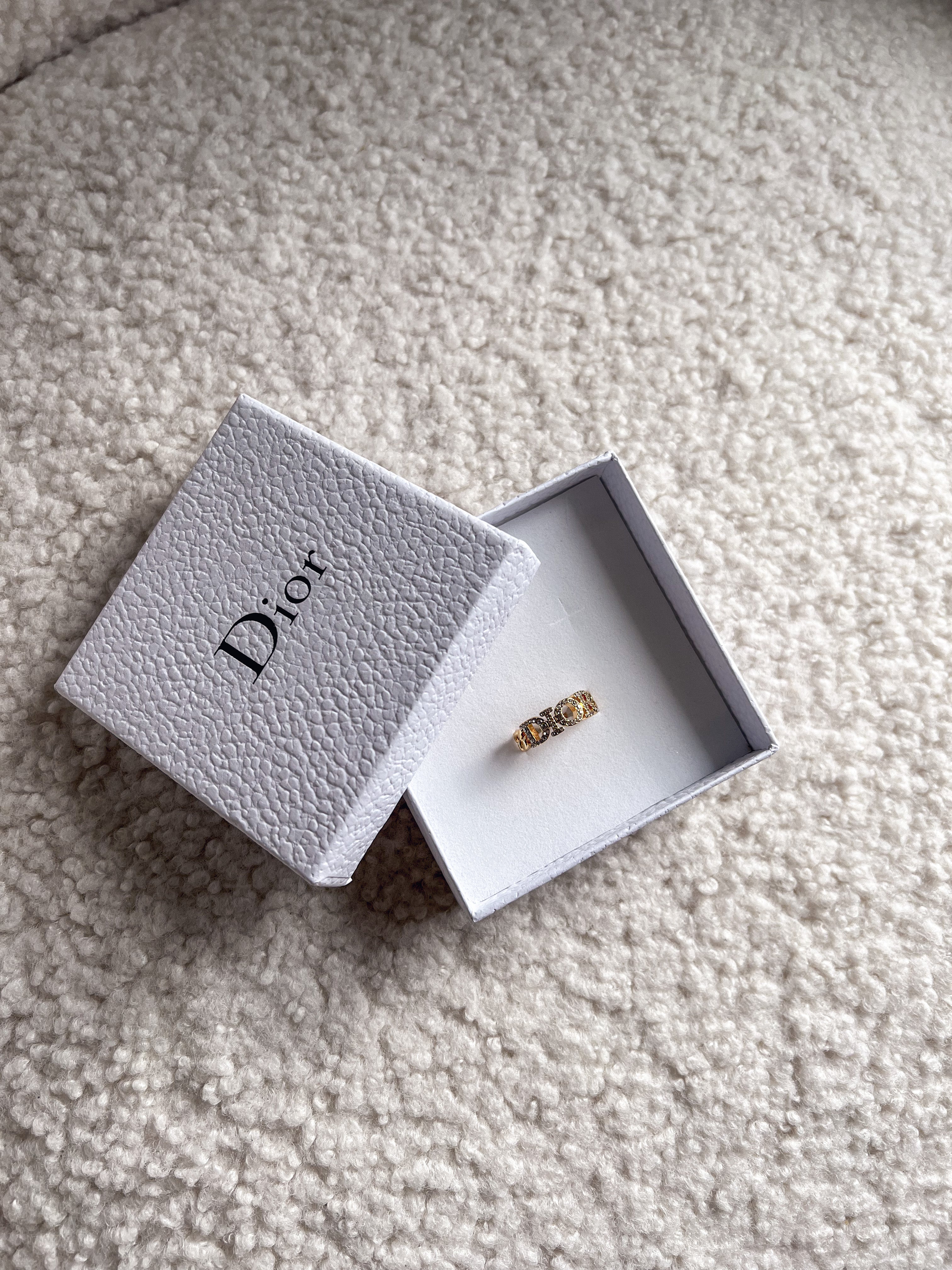 TOP Christian Dior Evolution Ring Gold-Finish and White Stones