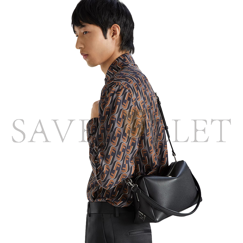 FENDI LUI MEDIUM BLACK LEATHER BAG 7VA672ASIHF0GXN (28*19*11cm)
